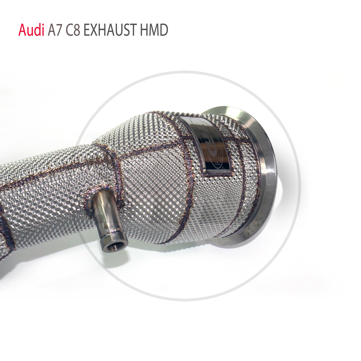 Car Performance Accessories With Catalytic Header For Audi A6 A7 C8 3.0T Exhaust System High Flow Downpipe