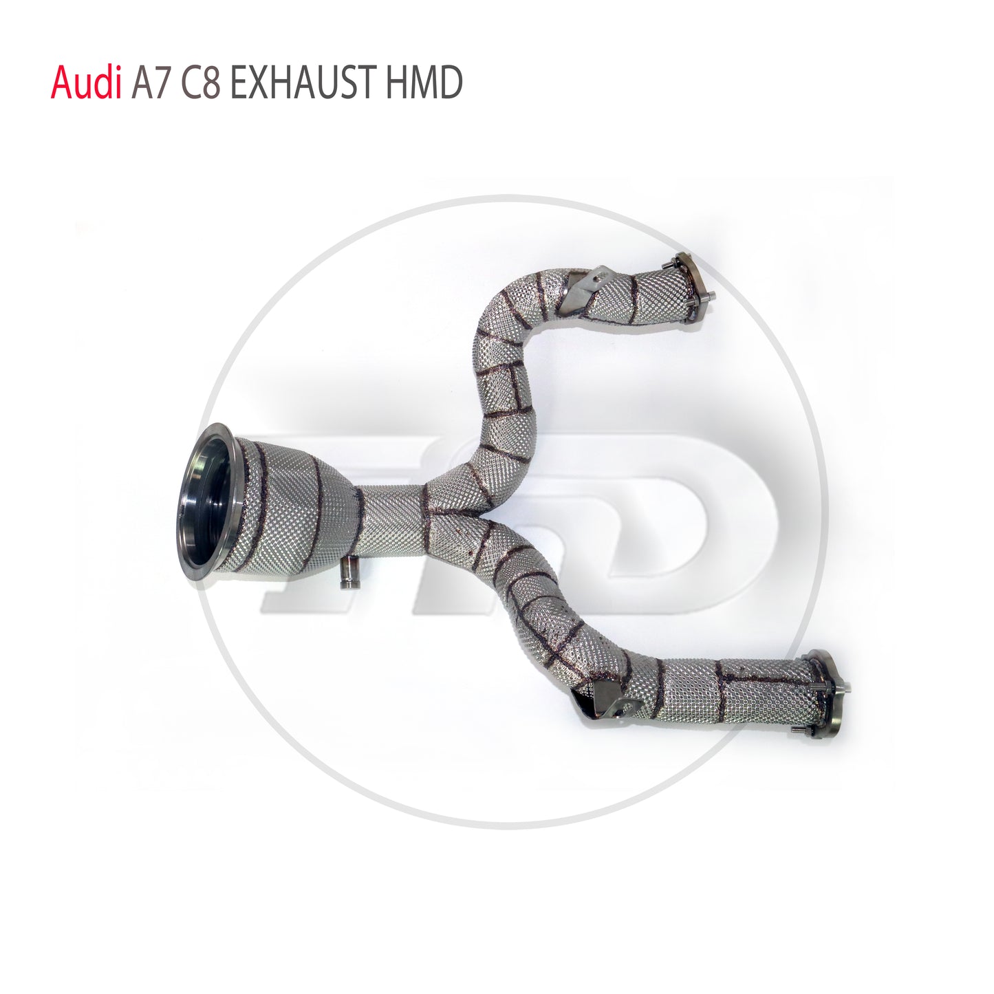 Car Performance Accessories With Catalytic Header For Audi A6 A7 C8 3.0T Exhaust System High Flow Downpipe