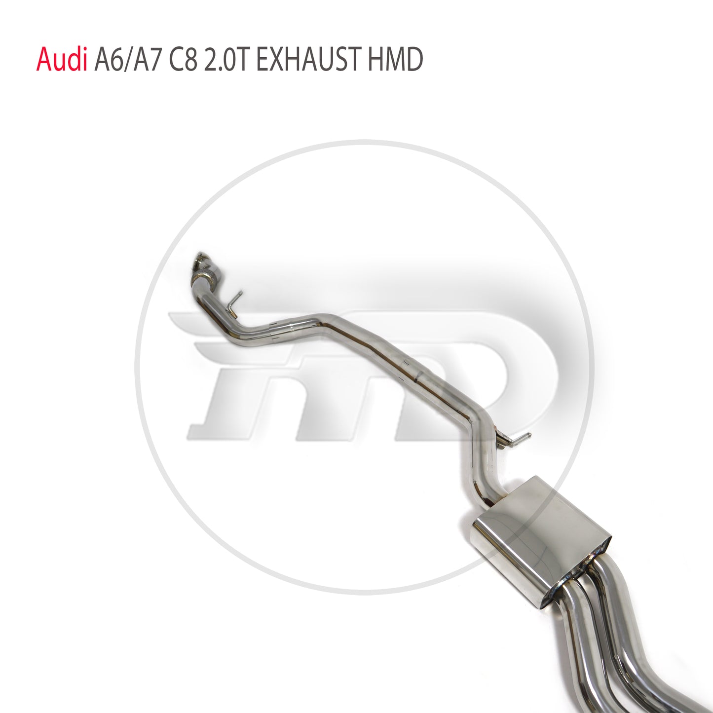 Car Accessories Without Catalytic Catback For Audi A6 A7 C8 2.0T Exhaust System High Flow Performance