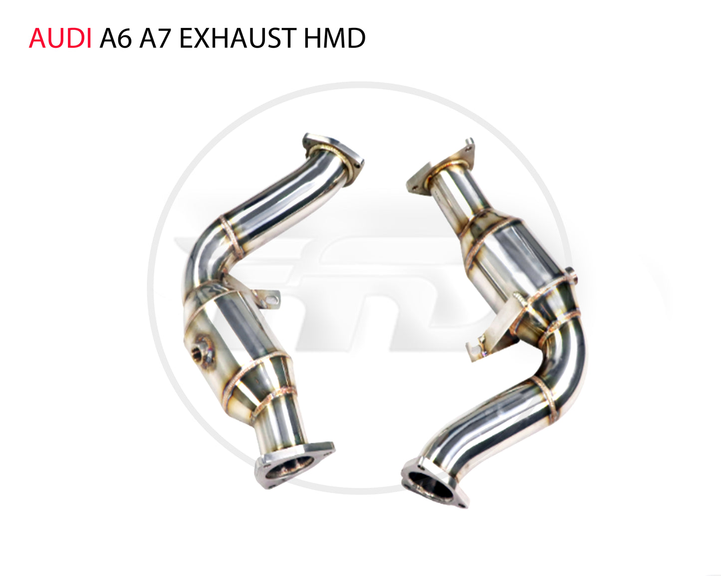 Car Accessories Without Catalytic Header For Audi A6 A7 C8 2.0T Exhaust System High Flow Performance Downpipe