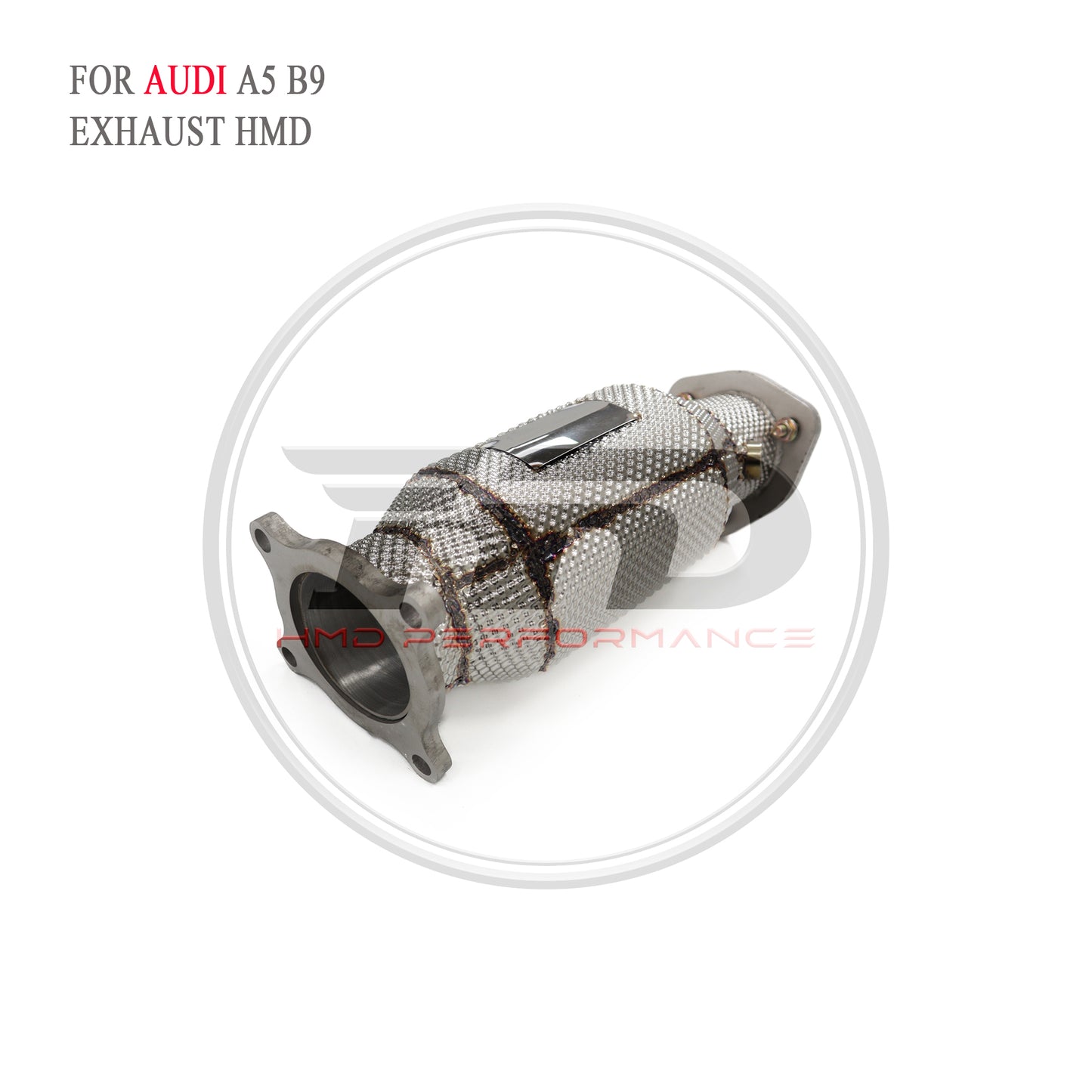 Exhaust System High Flow Performance Downpipe for Audi A5 Q5 B9 2.0T Without Catalyst Converter Header Racing Pipe