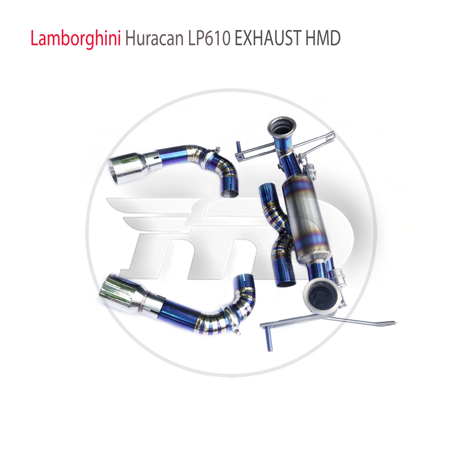 Titanium Alloy Exhaust System Performance Catback For Lamborghini Huracan LP610 Modify STO Style Rear Bumper Valve Muffler