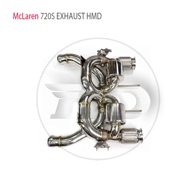 Stainless Steel Exhaust System Performance Catback for McLaren 720S Coupe Spider 4.0T Valve Muffler