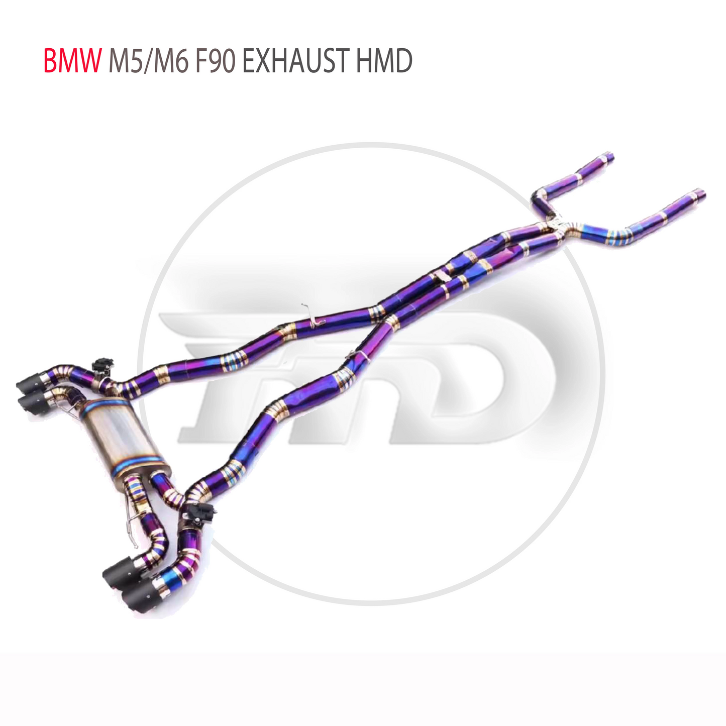 Titanium Alloy Exhaust Systems Downpipe Is Suitable For BMW M5 M6 F90 Muffler With Valve Car Accessories Auto Modification