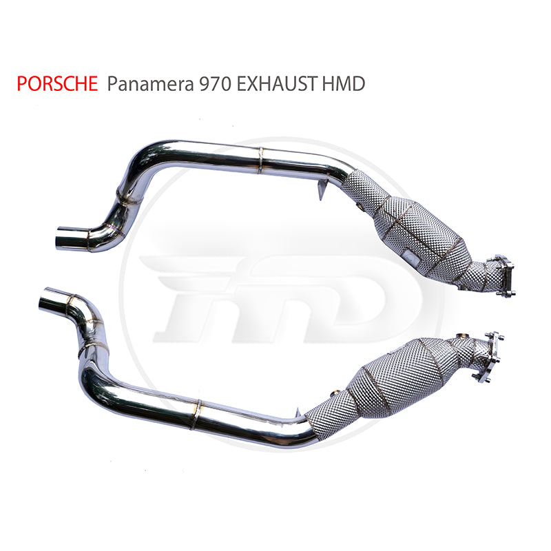 Car Accessories Exhaust System High Flow Performance Downpipe for Porsche Panamera 970 With Catalytic