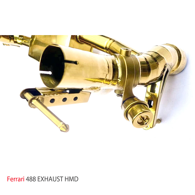 Exhaust Pipe Manifold Downpipe for Ferrari 488 Auto Replacement Modification Electronic Valve Gold Edition