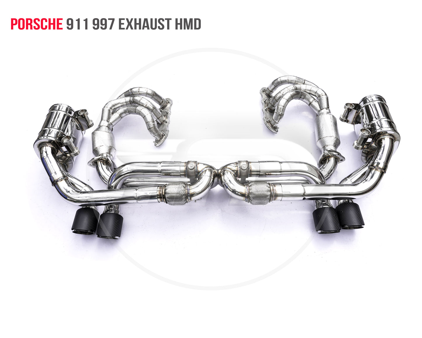 Titanium Alloy Exhaust Pipe Manifold Downpipe is Suitable for Porsche 911 997.2 Auto Modification Electronic Valve Muffler Extra 2% Off