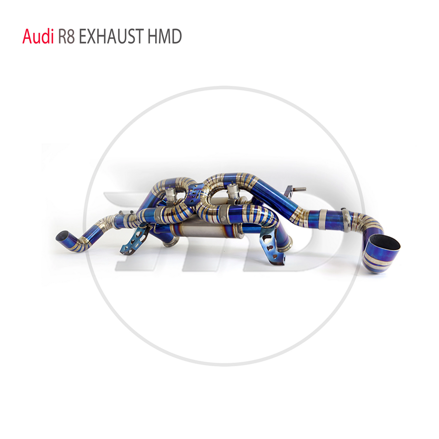 Titanium Alloy Exhaust System Performance Catback for Audi R8 Auto Modification Valve Muffler Single Or Dual Exit
