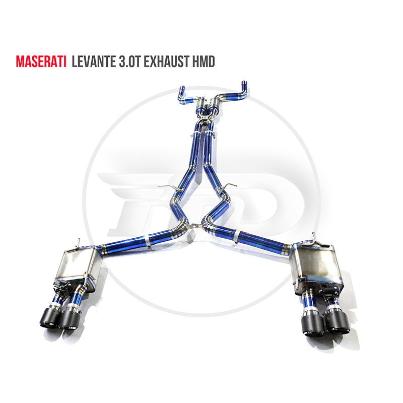 Titanium Alloy Exhaust Manifold Downpipe is for Maserati Levante 3.0T Auto Replacement Parts With valve Car Accessories