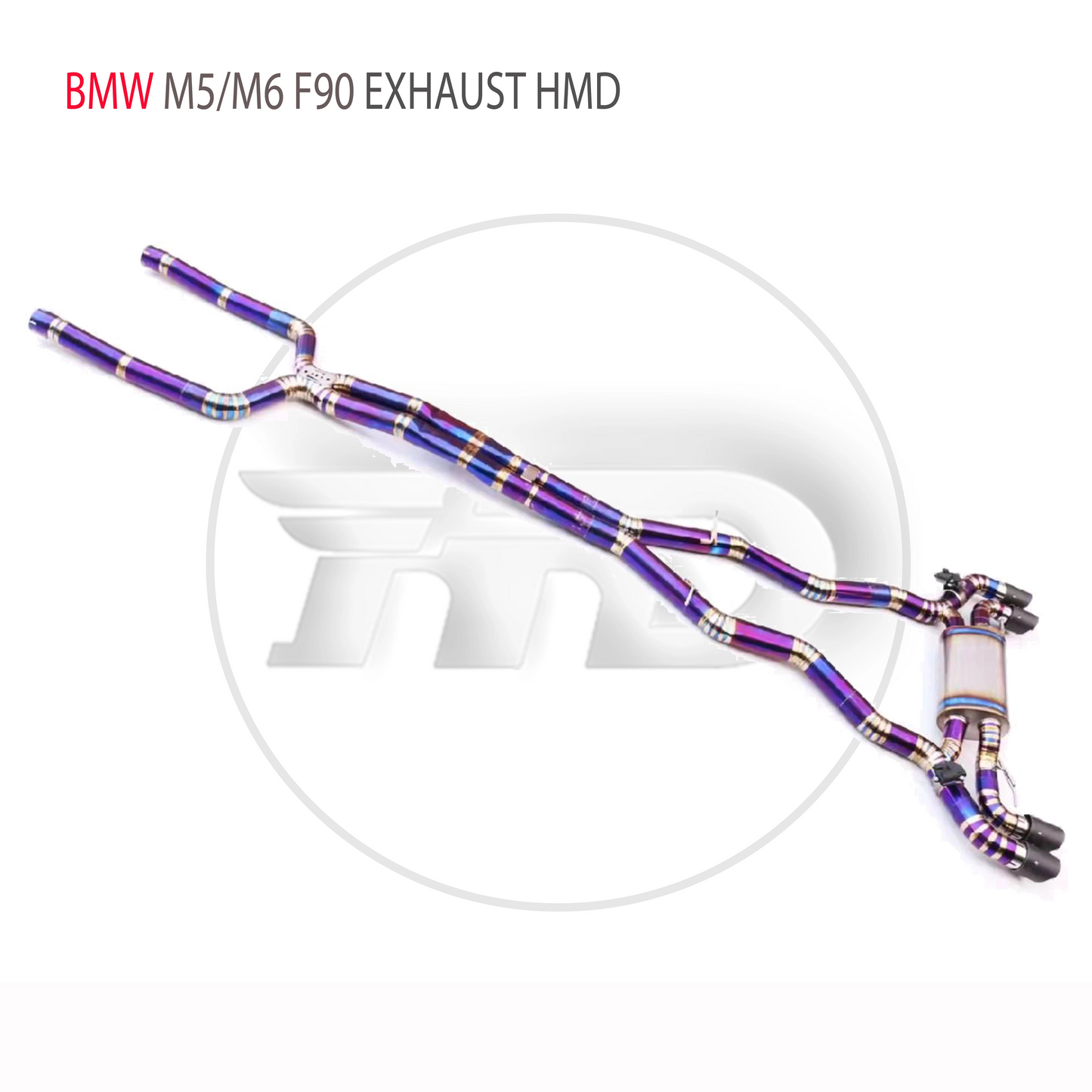 Titanium Alloy Exhaust Systems Downpipe Is Suitable For BMW M5 M6 F90 Muffler With Valve Car Accessories Auto Modification