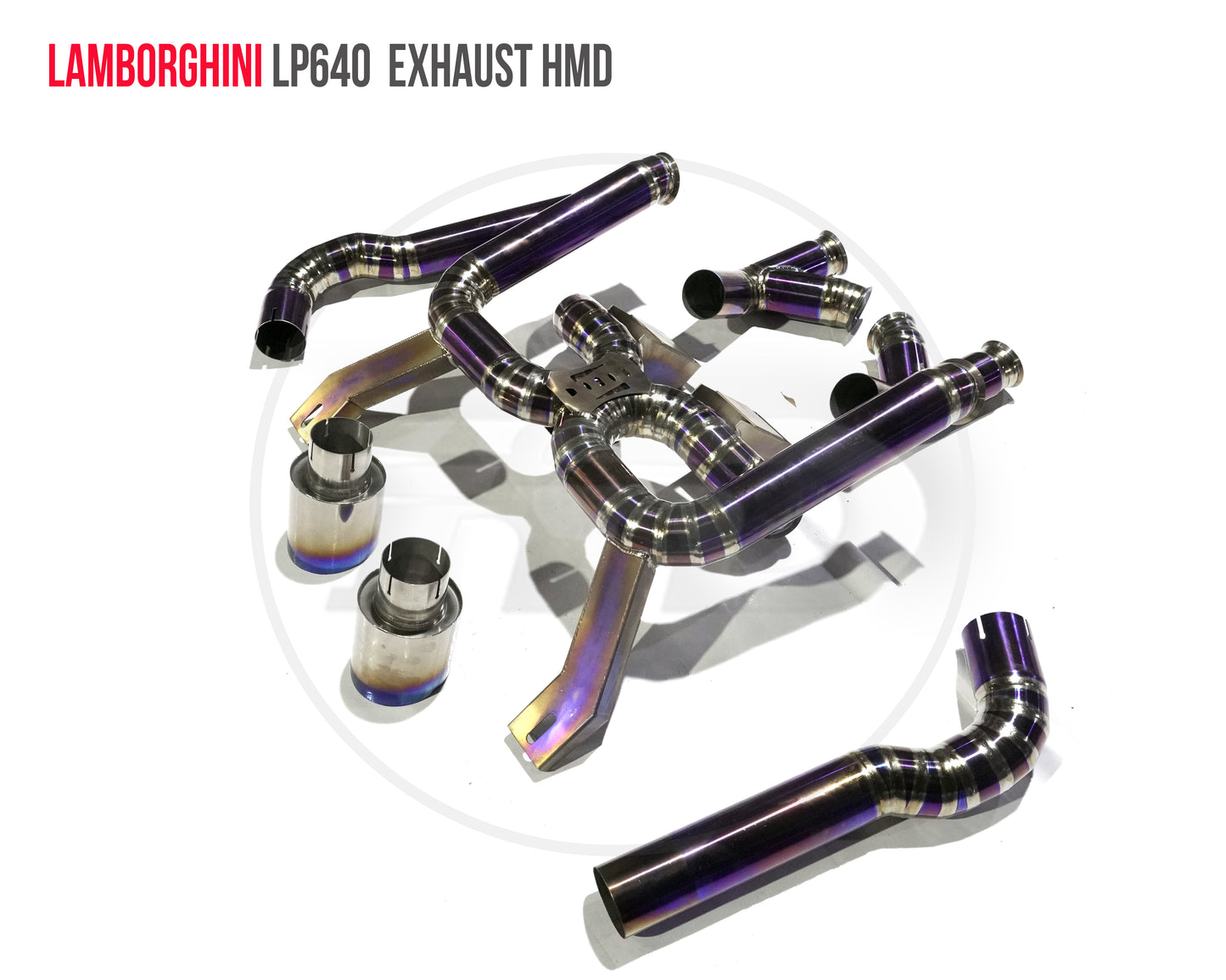 Titanium Alloy Exhaust Tail Section Downpipe With Valve is Suitable For Lamborghini Murcielago LP640 Muffler Modification