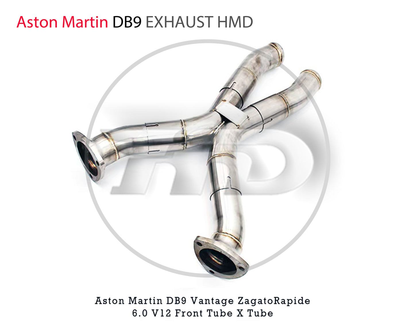 Exhaust System Front Pipe X Tube for Aston Martin DB9 Vantage Zagato Rapide 6.0L V12 Without Cat