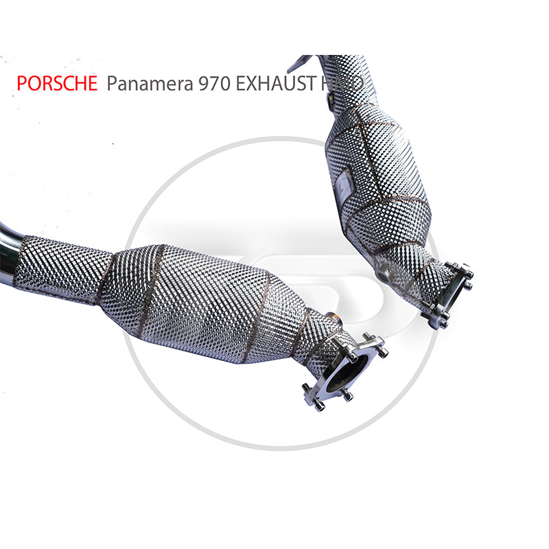 Car Accessories Exhaust System High Flow Performance Downpipe for Porsche Panamera 970 With Catalytic