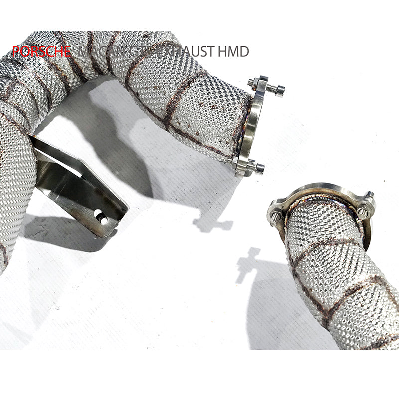 Car Accessories Stainless Steel Downpipe For Porsche Macan GTS Auto Replacement Parts Exhaust Manifold Radiator