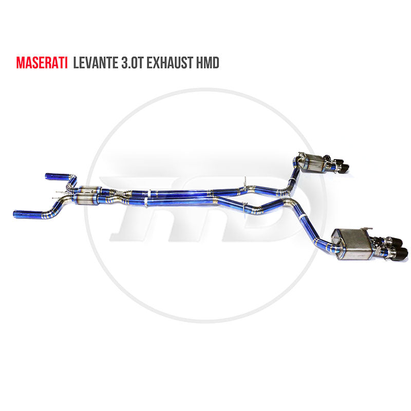 Titanium Alloy Exhaust Manifold Downpipe is for Maserati Levante 3.0T Auto Replacement Parts With valve Car Accessories