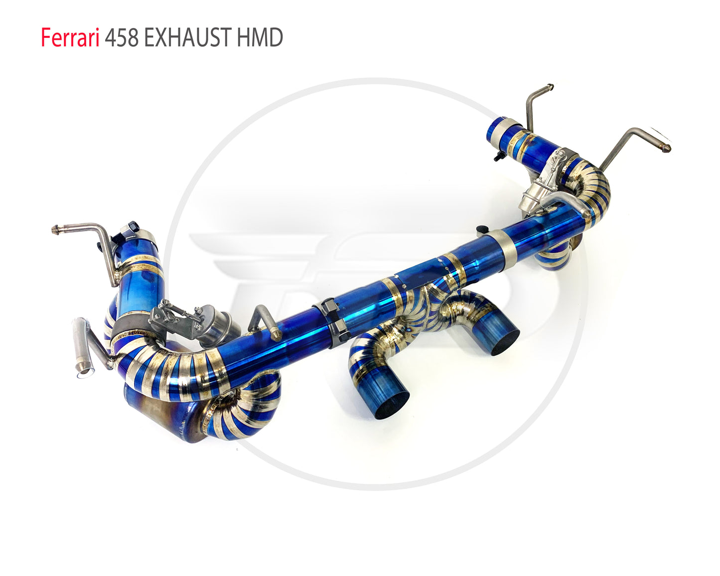 Titanium Alloy Exhaust Pipe Manifold Downpipe is Suitable for Ferrari 458 Auto Modification Electronic Valve Muffler For Car