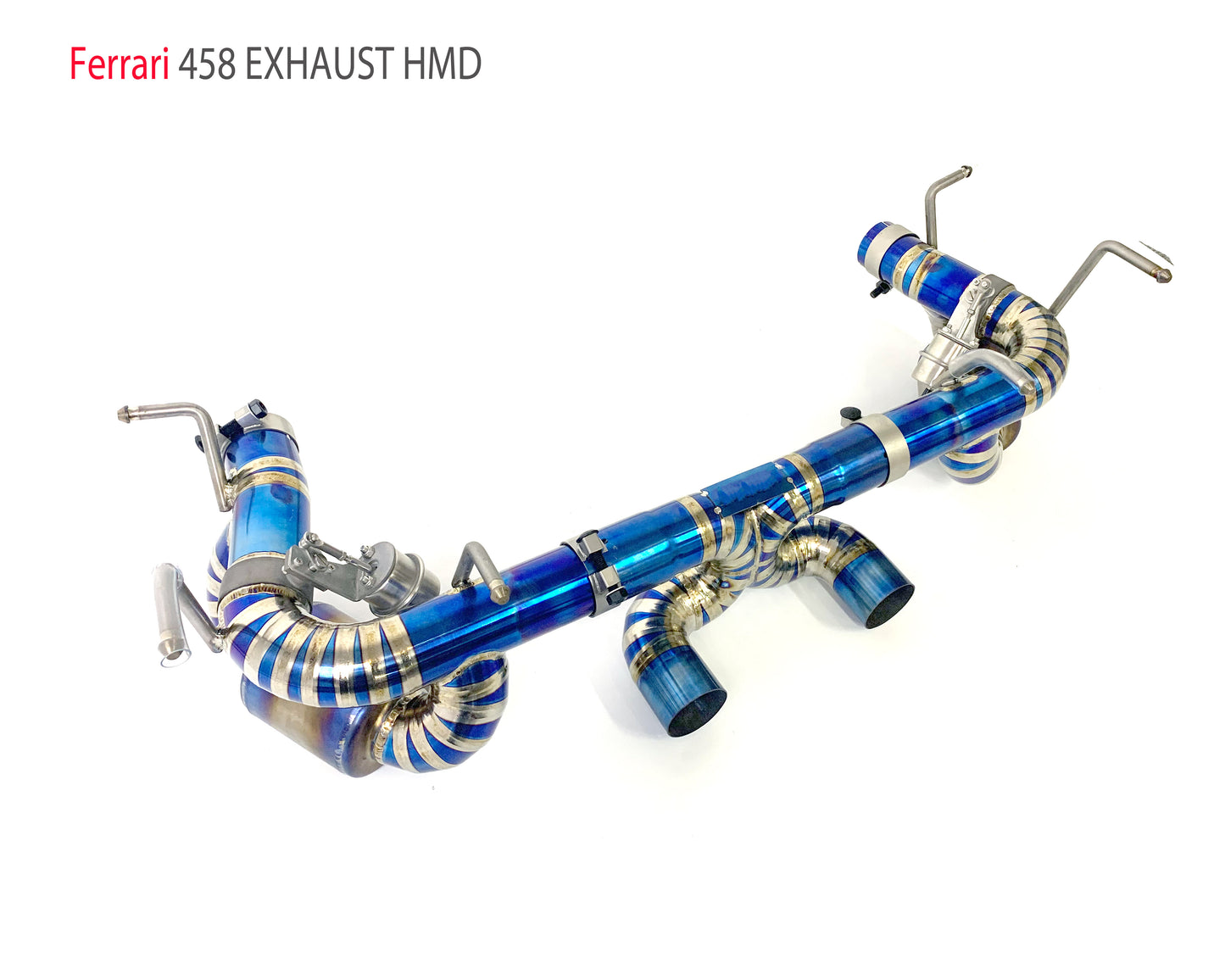 Titanium Alloy Exhaust Pipe Manifold Downpipe is Suitable for Ferrari 458 Auto Modification Electronic Valve Muffler For Car