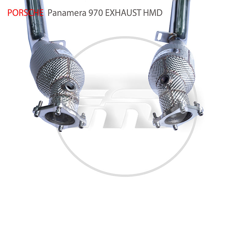 Car Accessories Exhaust System High Flow Performance Downpipe for Porsche Panamera 970 With Catalytic