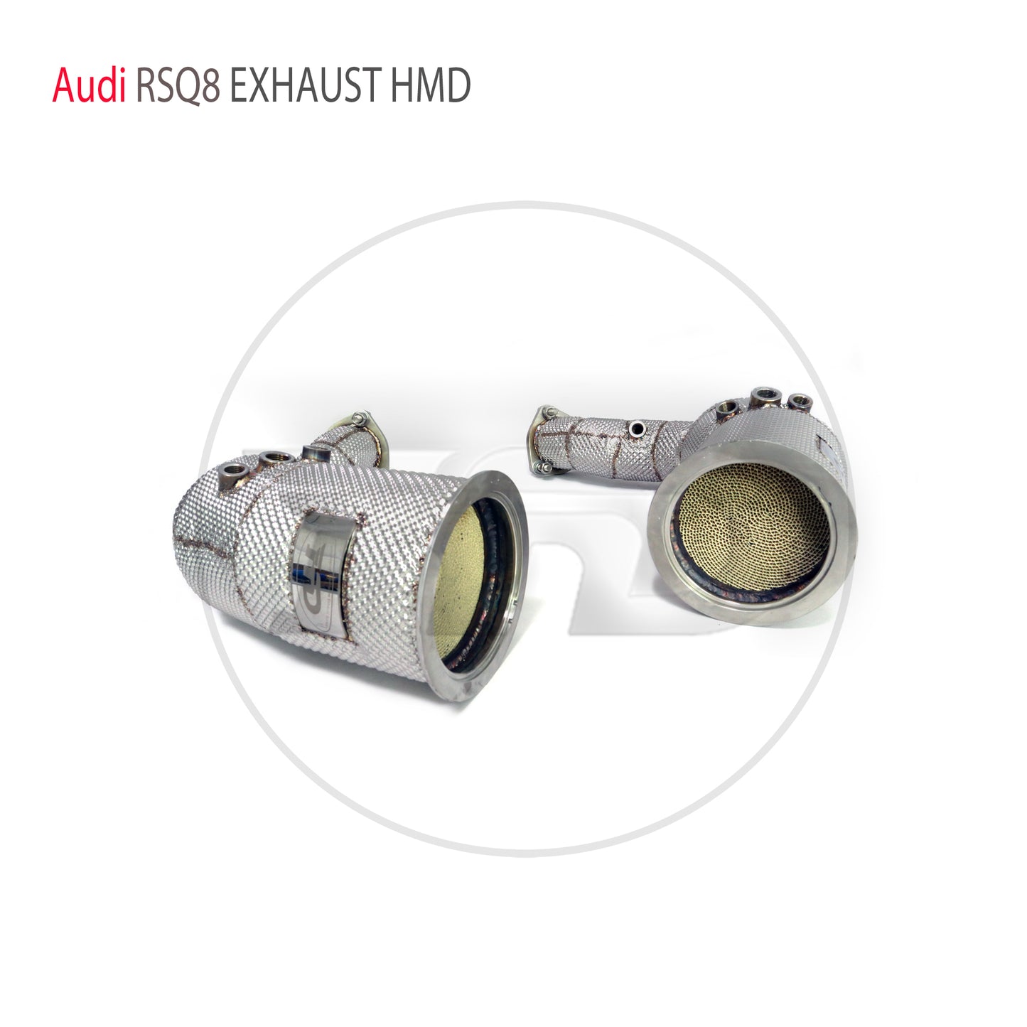 Exhaust System High Flow Performance Downpipe for Audi RSQ8 4.0T With Catalytic Converter Racing Pipe
