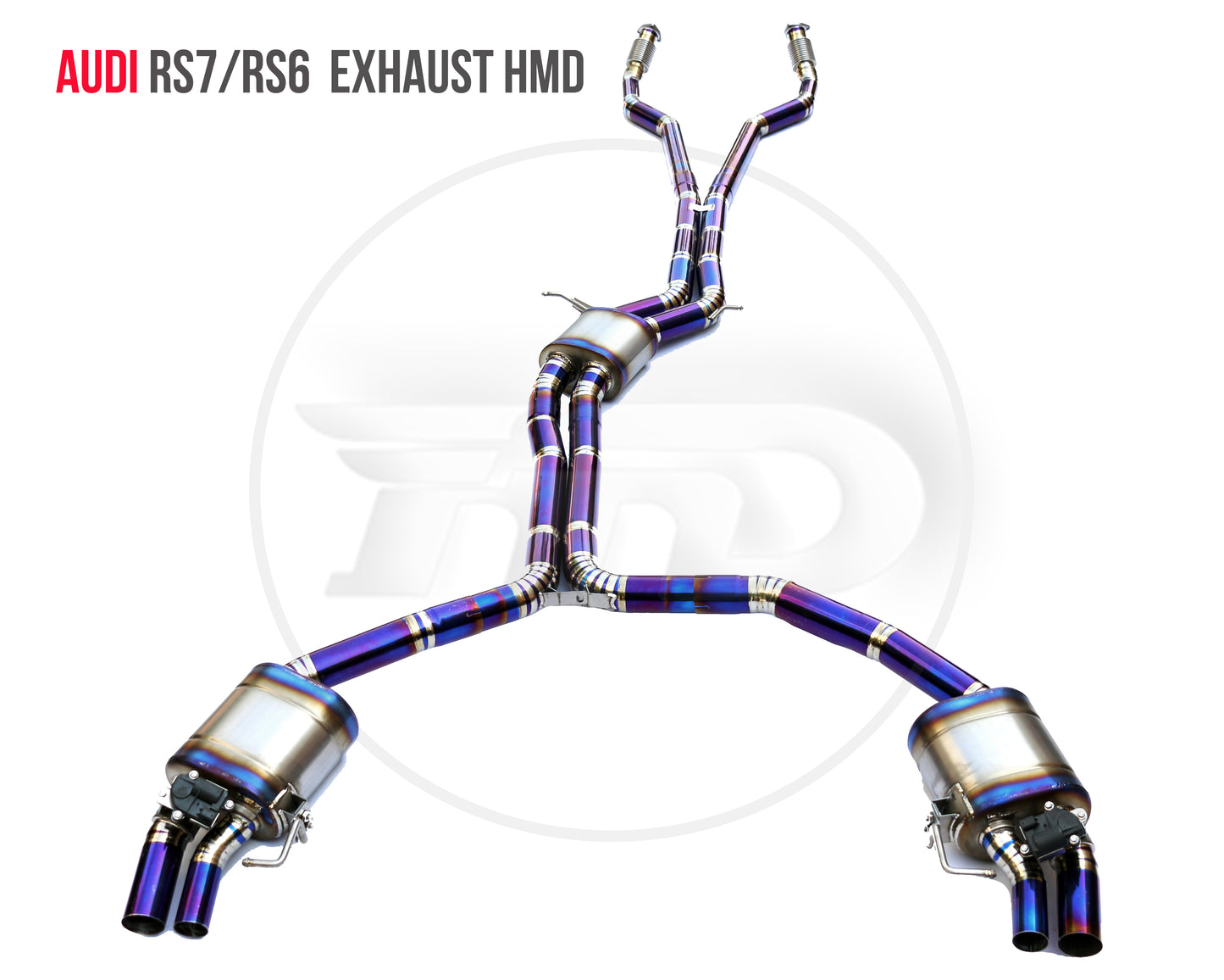 Titanium Alloy Exhaust System Performance Catback for Audi RS6 RS7 C7 C8 Auto Modification Electronic Valve Muffler
