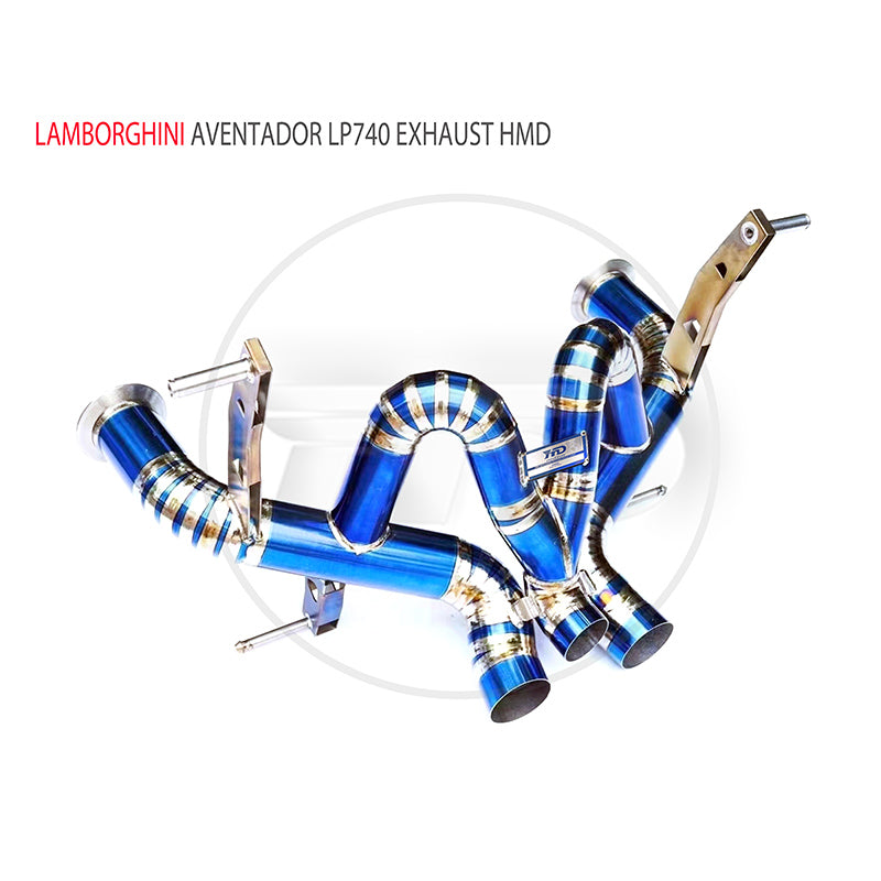 Titanium Alloy Exhaust Manifold Downpipe is Suitable For Lamborghini Aventador LP740 Muffler For Cars