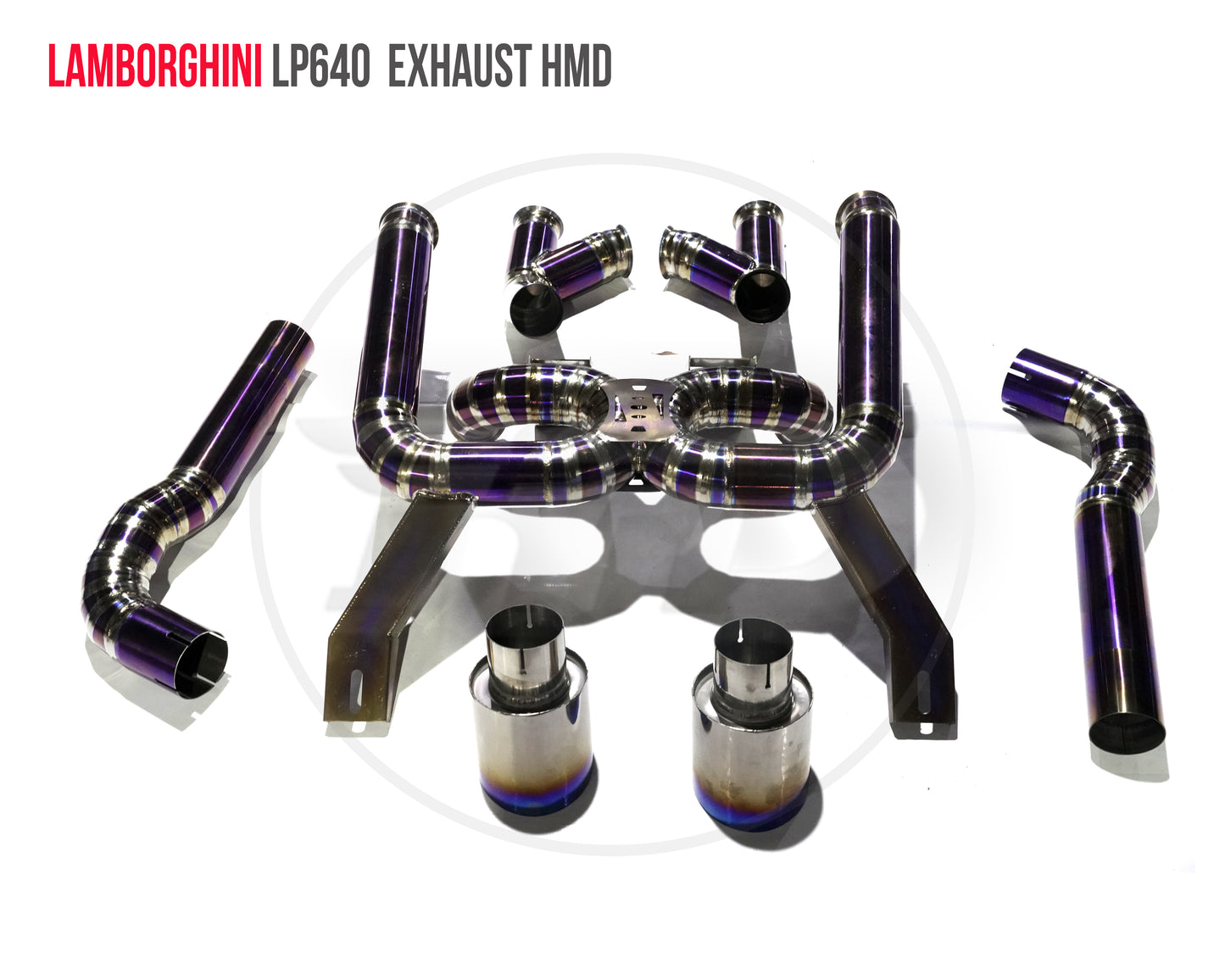 Titanium Alloy Exhaust Tail Section Downpipe With Valve is Suitable For Lamborghini Murcielago LP640 Muffler Modification