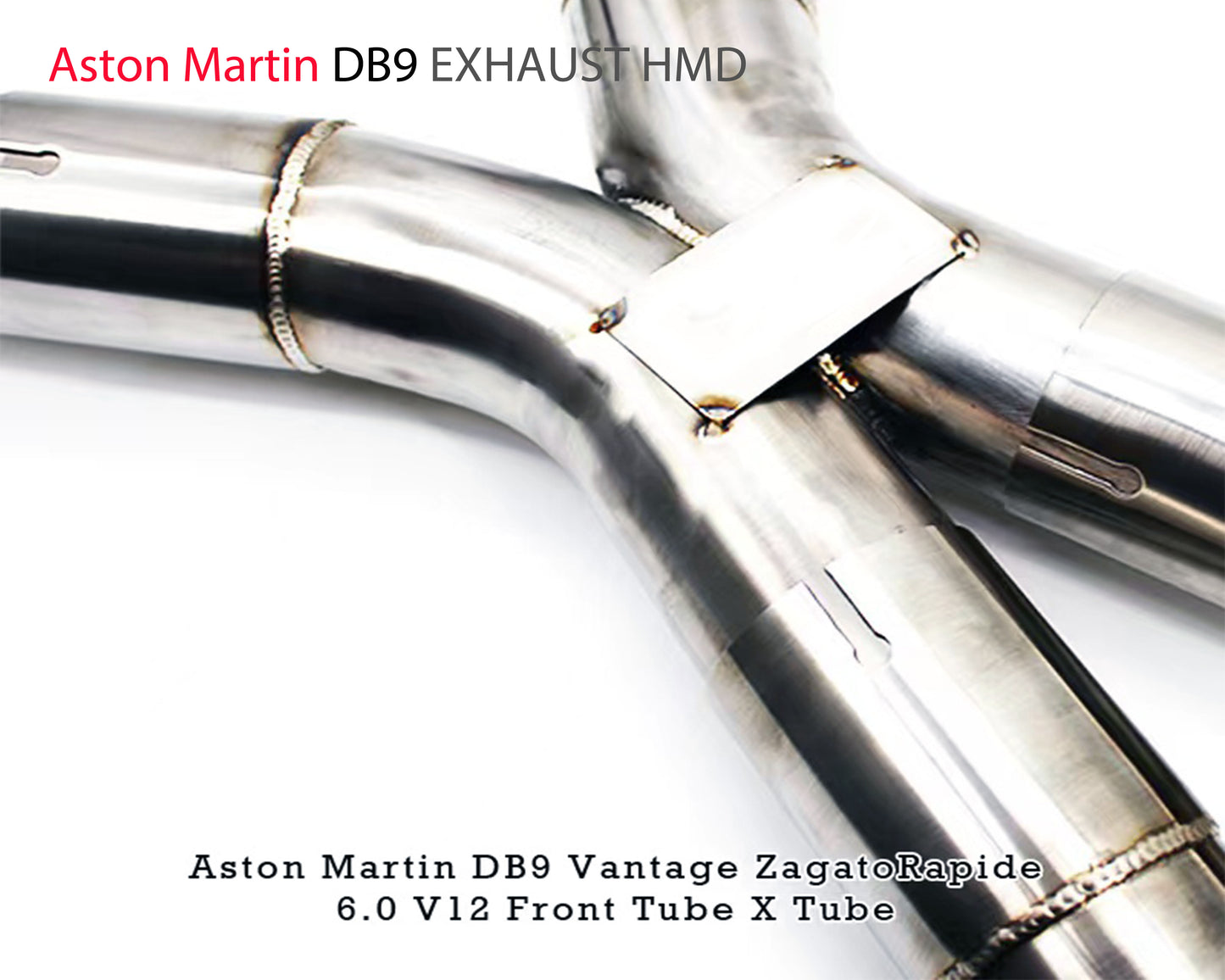 Exhaust System Front Pipe X Tube for Aston Martin DB9 Vantage Zagato Rapide 6.0L V12 Without Cat