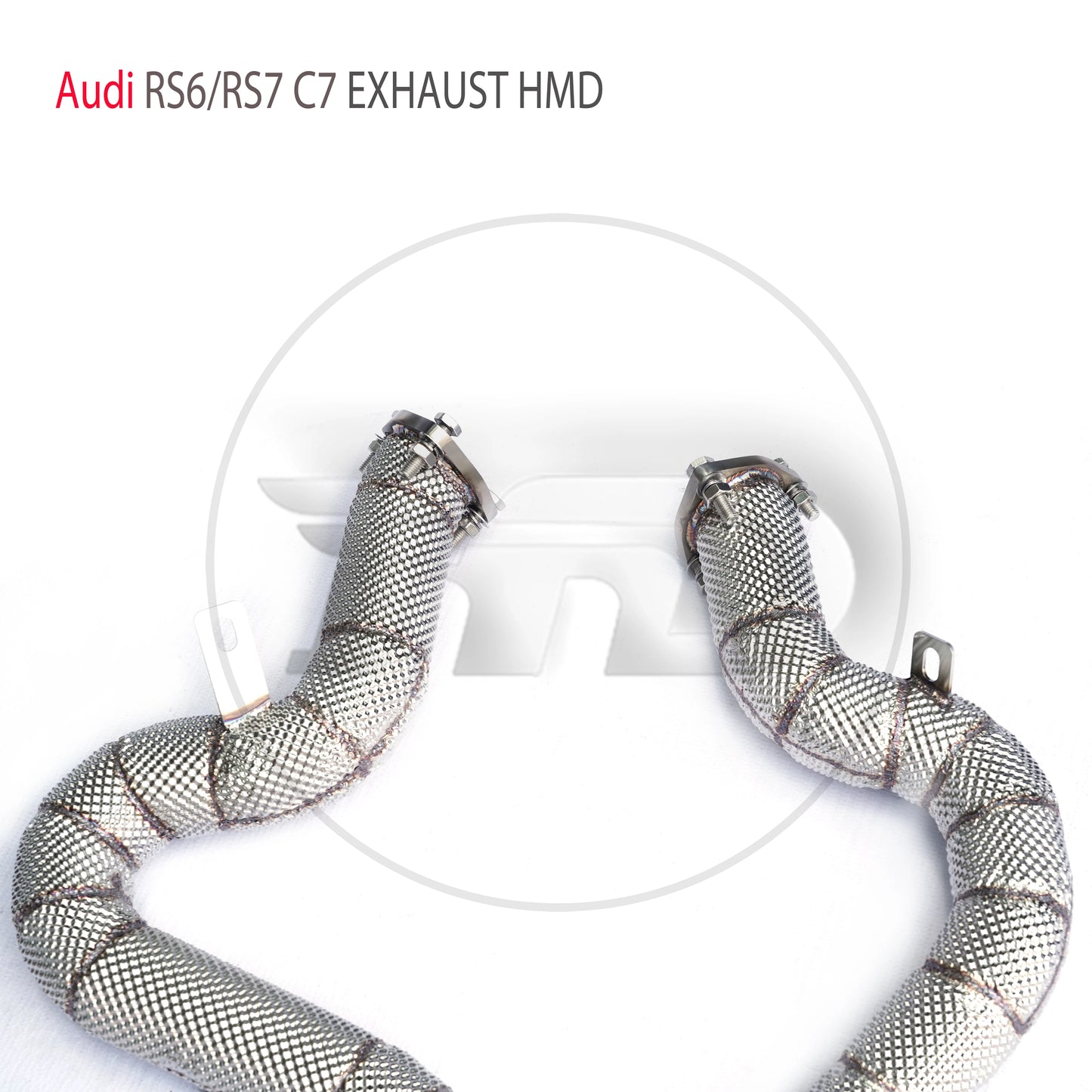 Exhaust System High Flow Performance Downpipe for Audi RS6 RS7 C7 2013-2020 Without Catalytic Converter Header