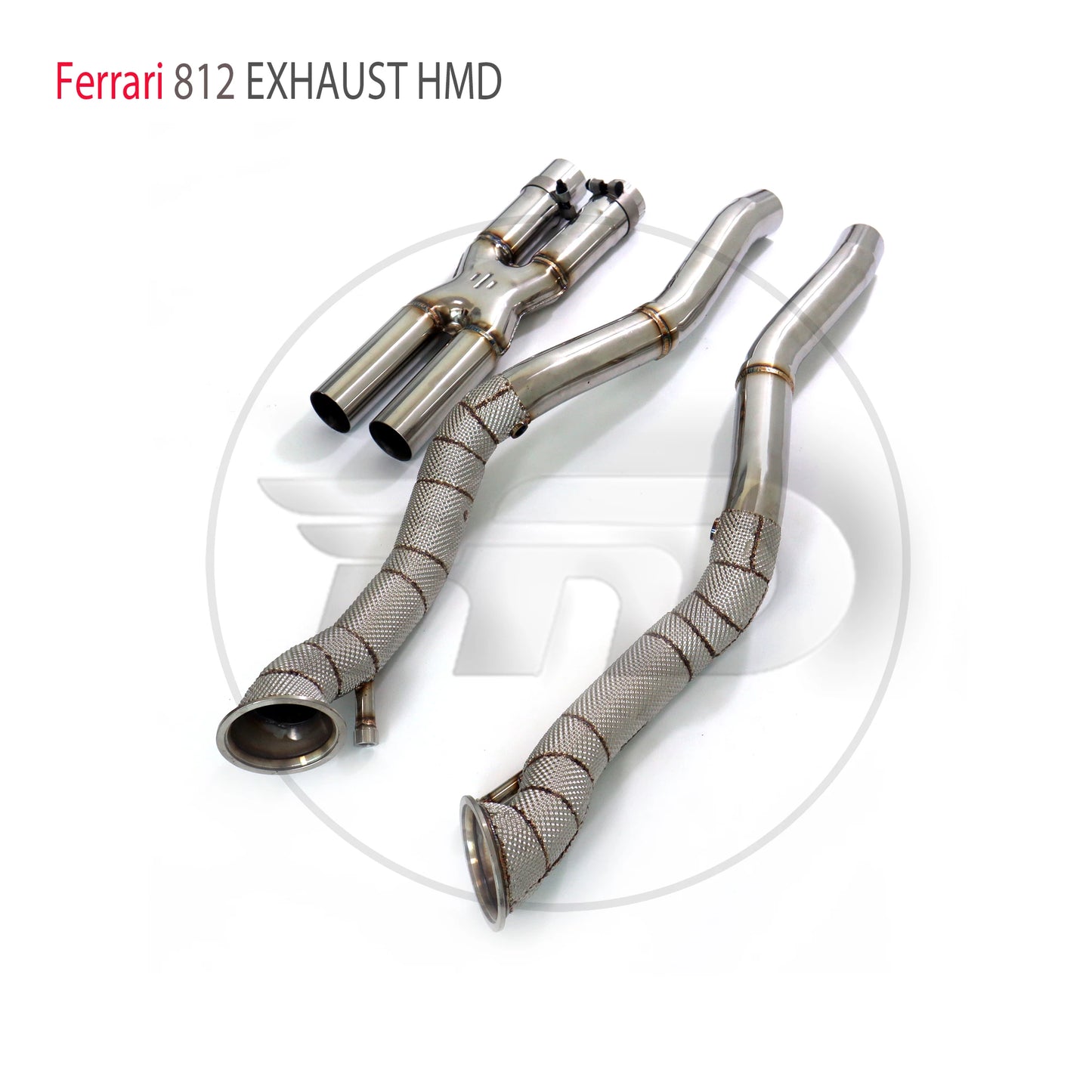 Exhaust System Performance Downpipe for Ferrari 812 6.5L Stainless Steel Race X Pipe With Catalytic Converter Header
