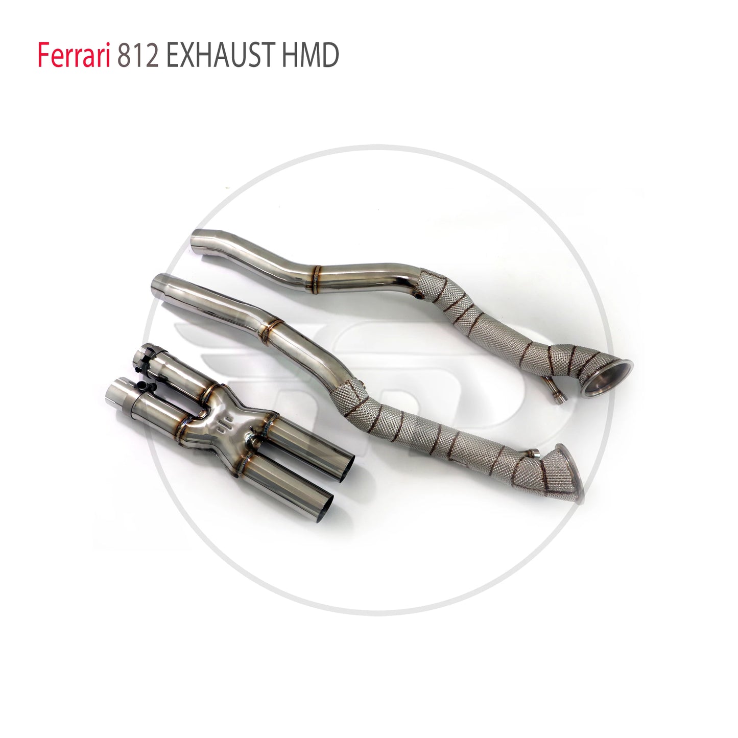 Exhaust System Performance Downpipe for Ferrari 812 6.5L Stainless Steel Race X Pipe With Catalytic Converter Header