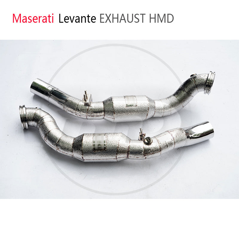 Car Accessories Stainless Steel Exhaust Downpipe for Maserati Levante With Catalytic Converter Manifold Catless Header