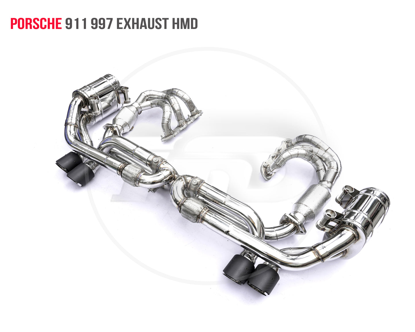 Titanium Alloy Exhaust Pipe Manifold Downpipe is Suitable for Porsche 911 997.2 Auto Modification Electronic Valve Muffler Extra 2% Off