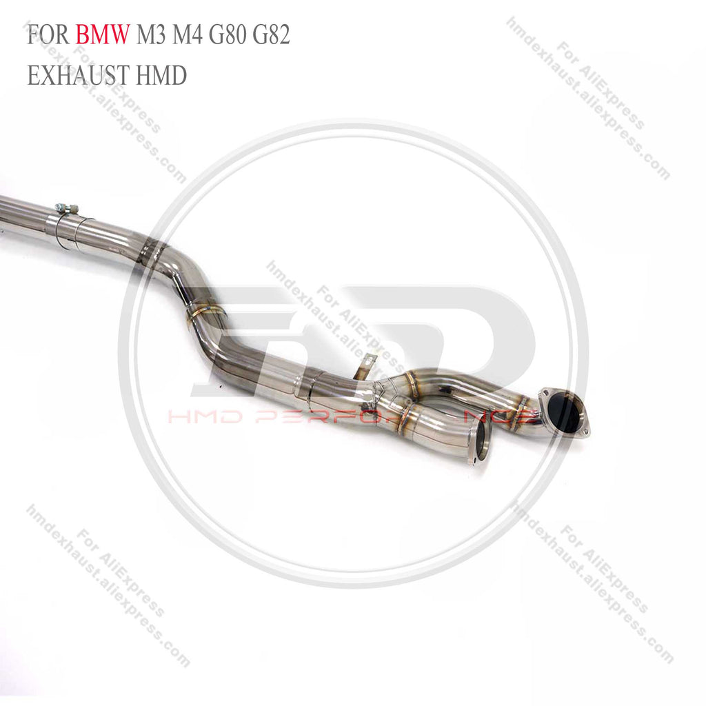 Stainless Steel Valved Catback Exhaust With Single Mid‑Pipe For BMW M3 G80 M4 G82