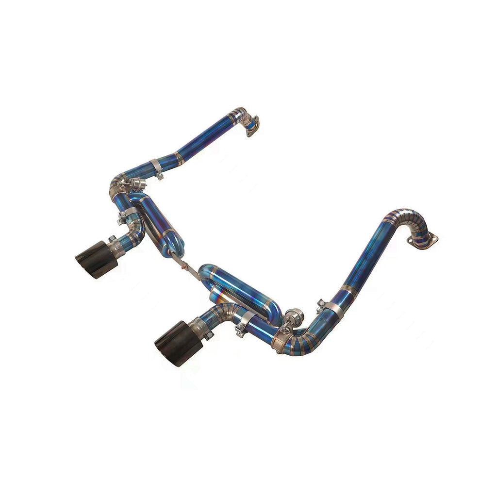 Titanium Catback Exhaust for Porsche 718 Fits GT4 Style Rear Diffuser