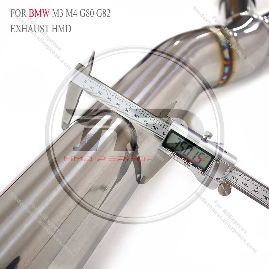 Stainless Steel Valved Catback Exhaust With Single Mid‑Pipe For BMW M3 G80 M4 G82
