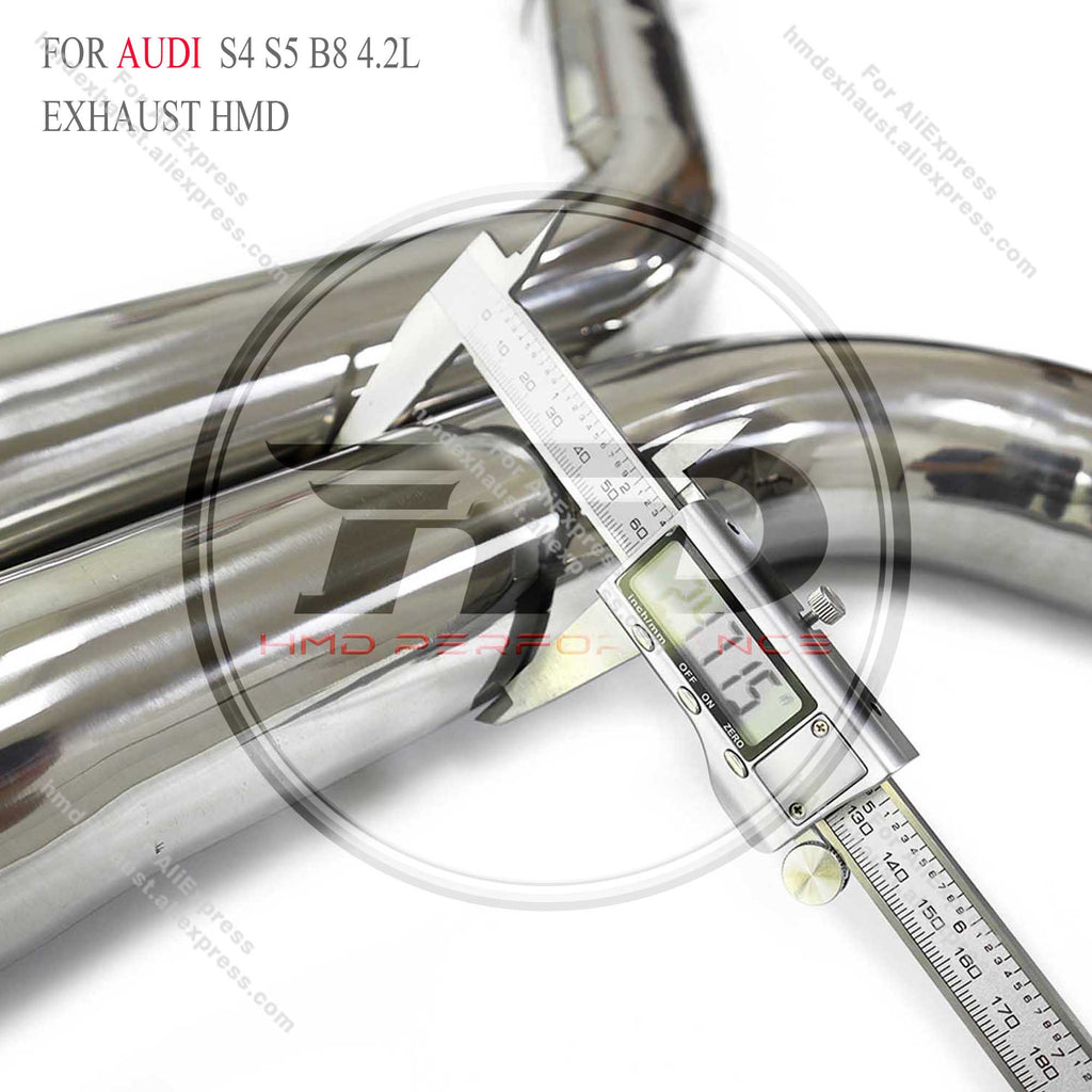 AUDI S4 S5 B8 4.2L catback add Resonator Tube sus304 Valved Sport Exhaust System