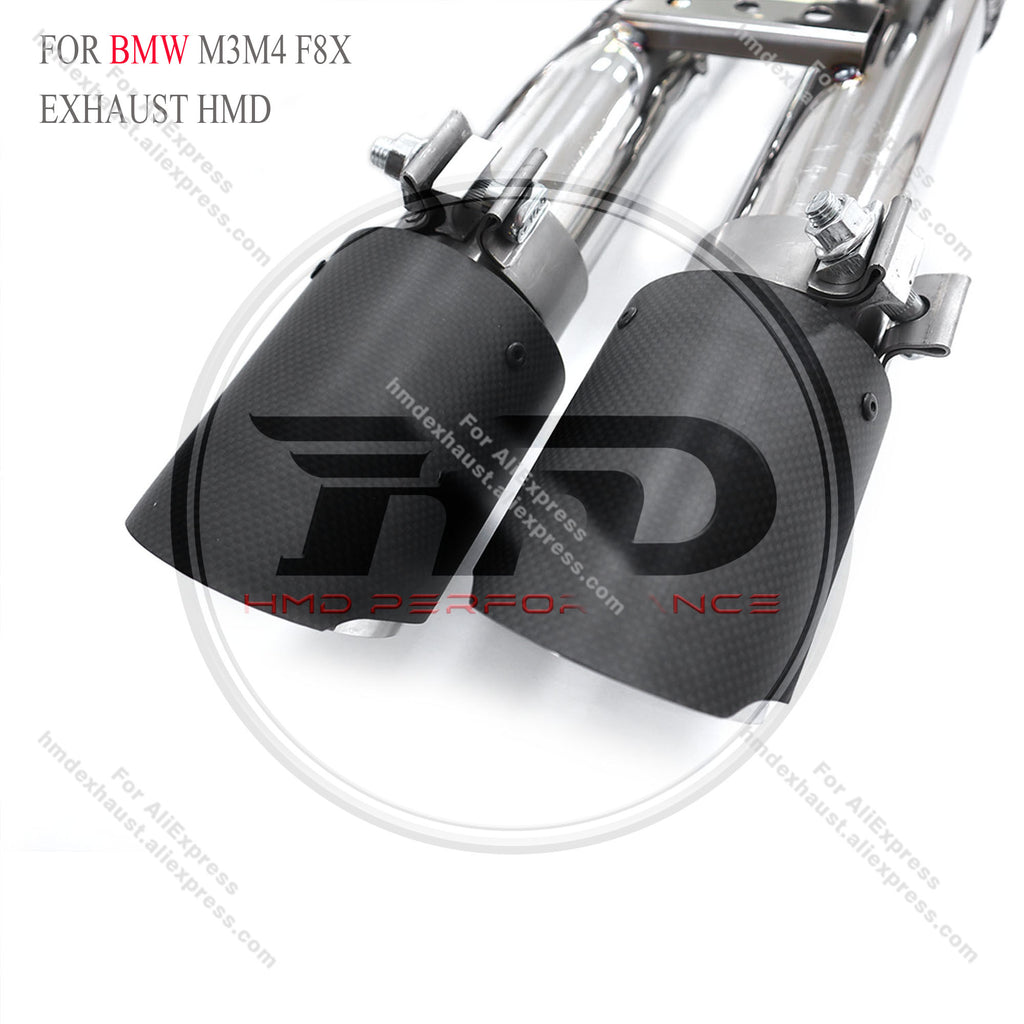 BMW M3 M4 F8X catback sus304 Valved Sport Exhaust System Version with two small mufflers