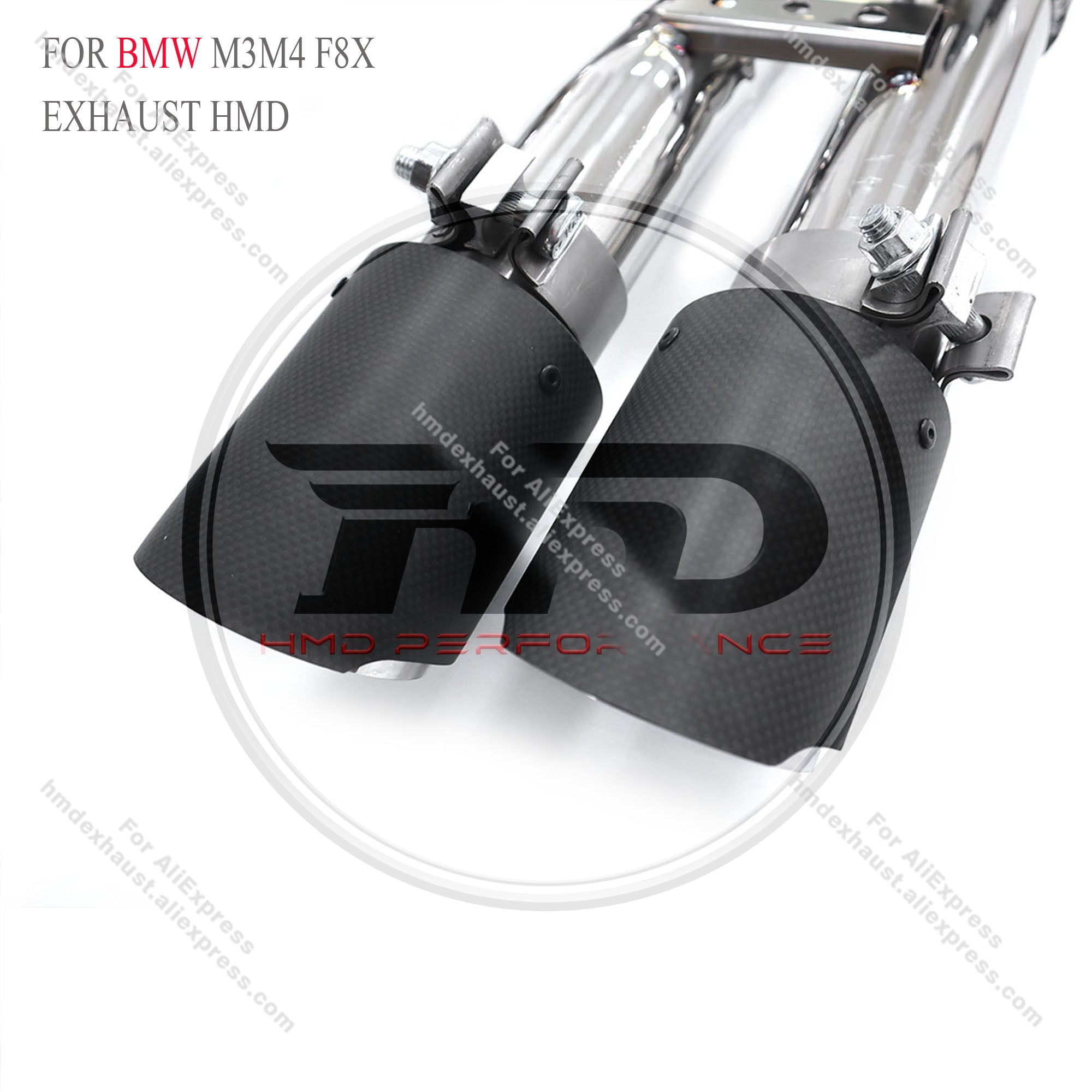 BMW M3 M4 F8X catback sus304 Valved Sport Exhaust System Version with two small mufflers