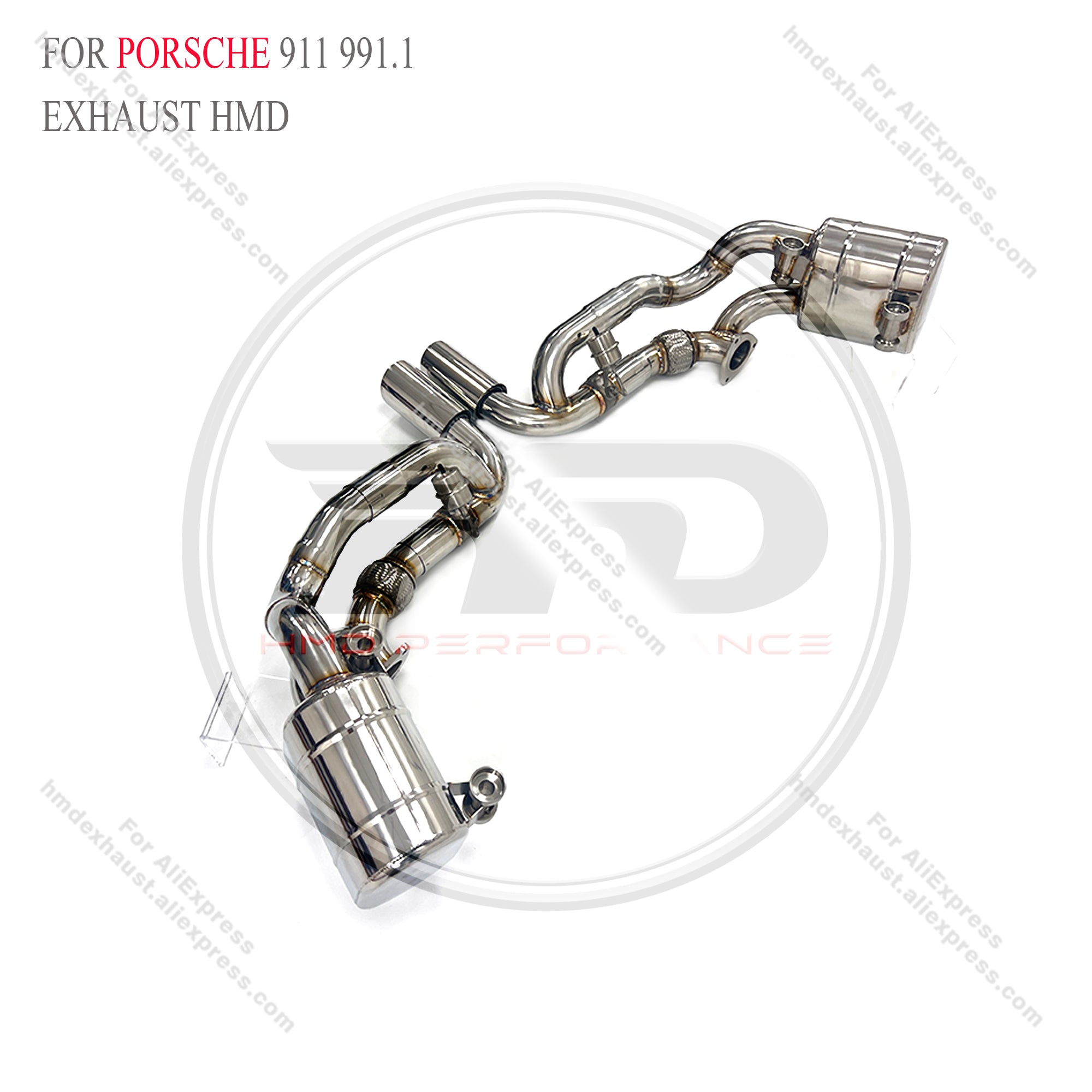 Stainless Steel catback for Porsche 911 991.1 with GT3 Rear Diffuser Conversion