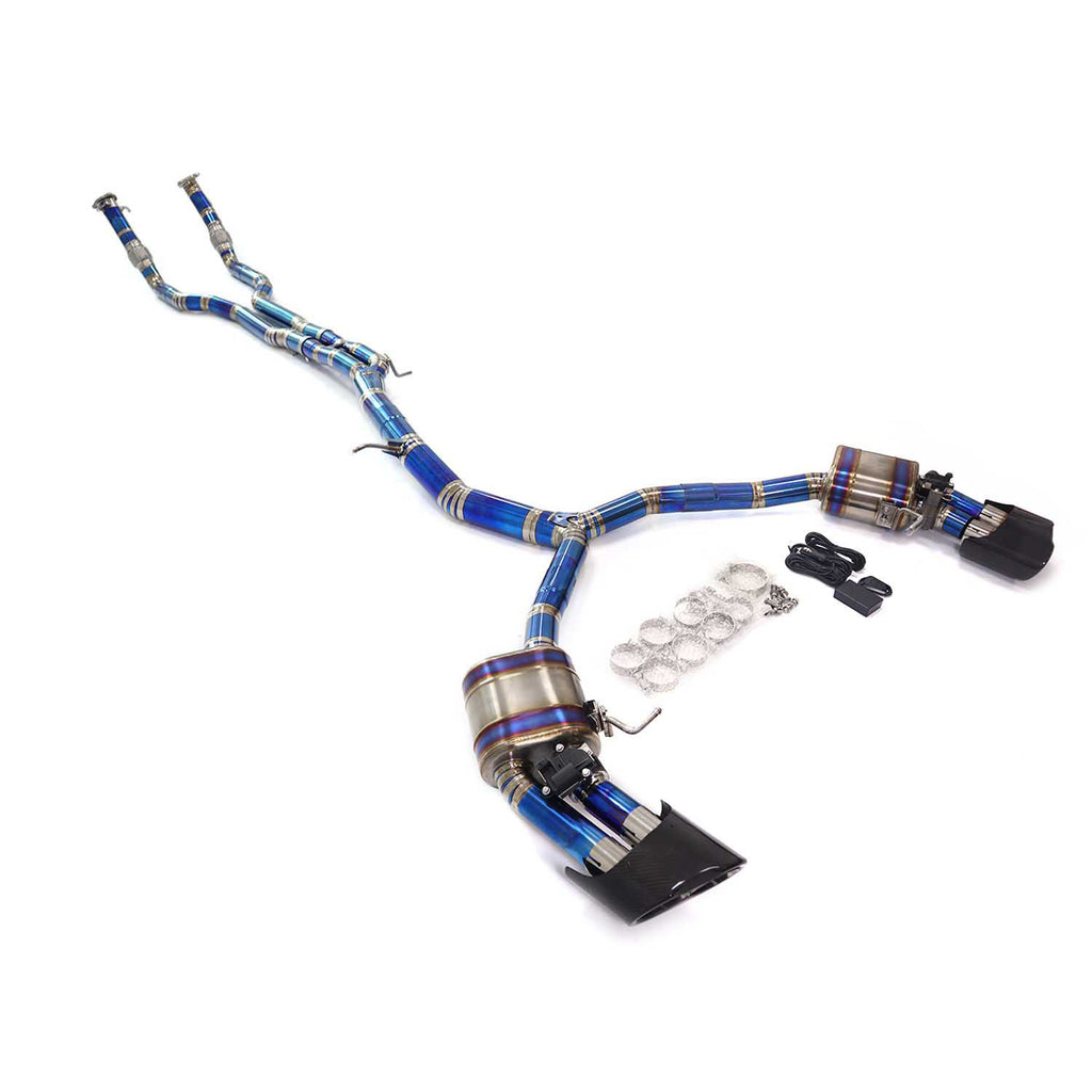 AUDI RS4 RS5 B9 catback add Resonator Tube Titanium Valved Sport Exhaust System