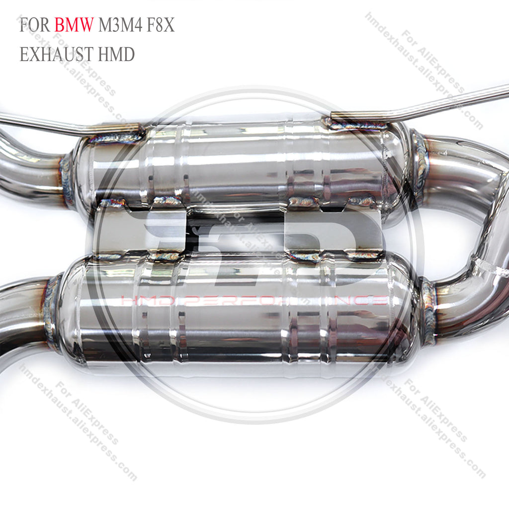 BMW M3 M4 F8X catback sus304 Valved Sport Exhaust System Version with two small mufflers