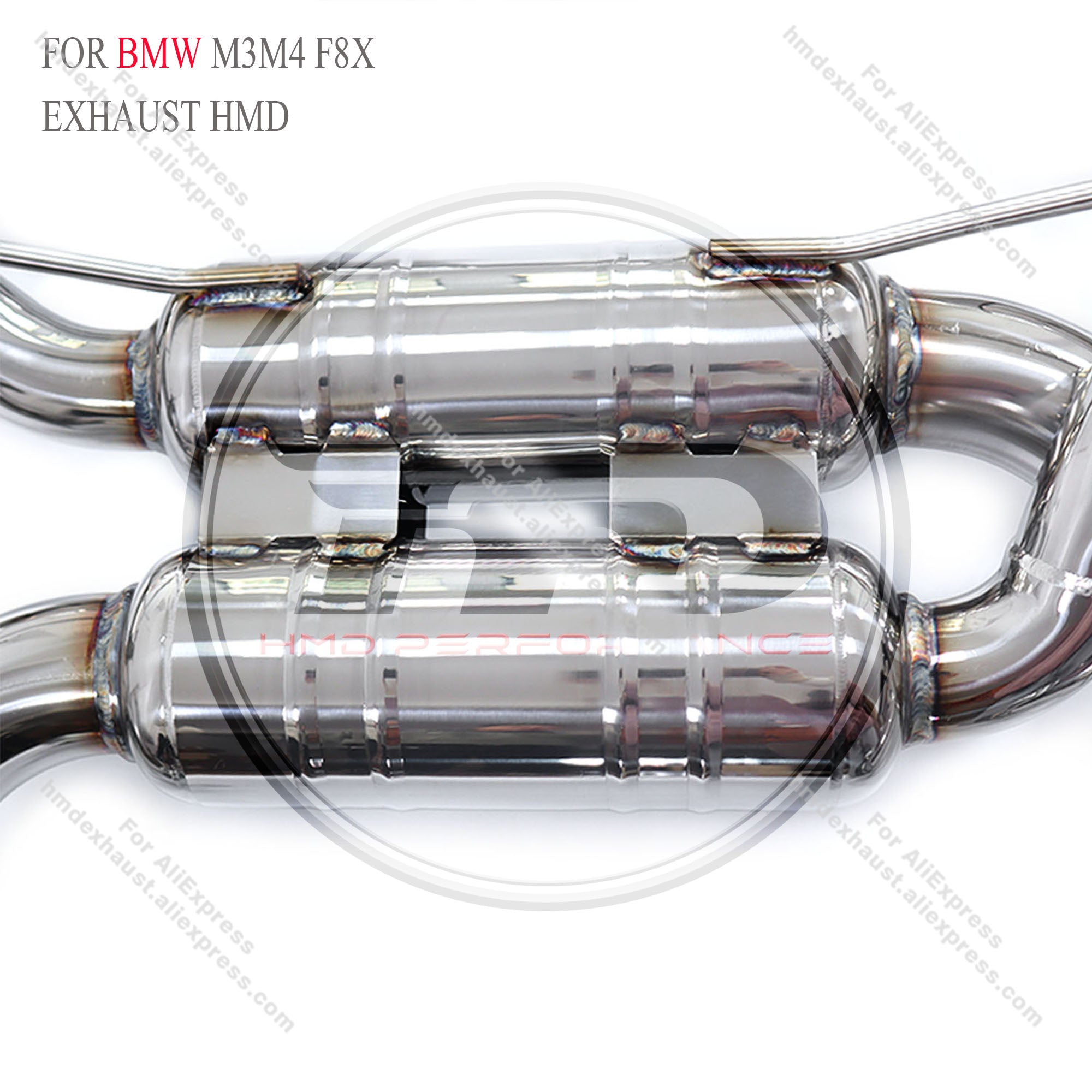 BMW M3 M4 F8X catback sus304 Valved Sport Exhaust System Version with two small mufflers
