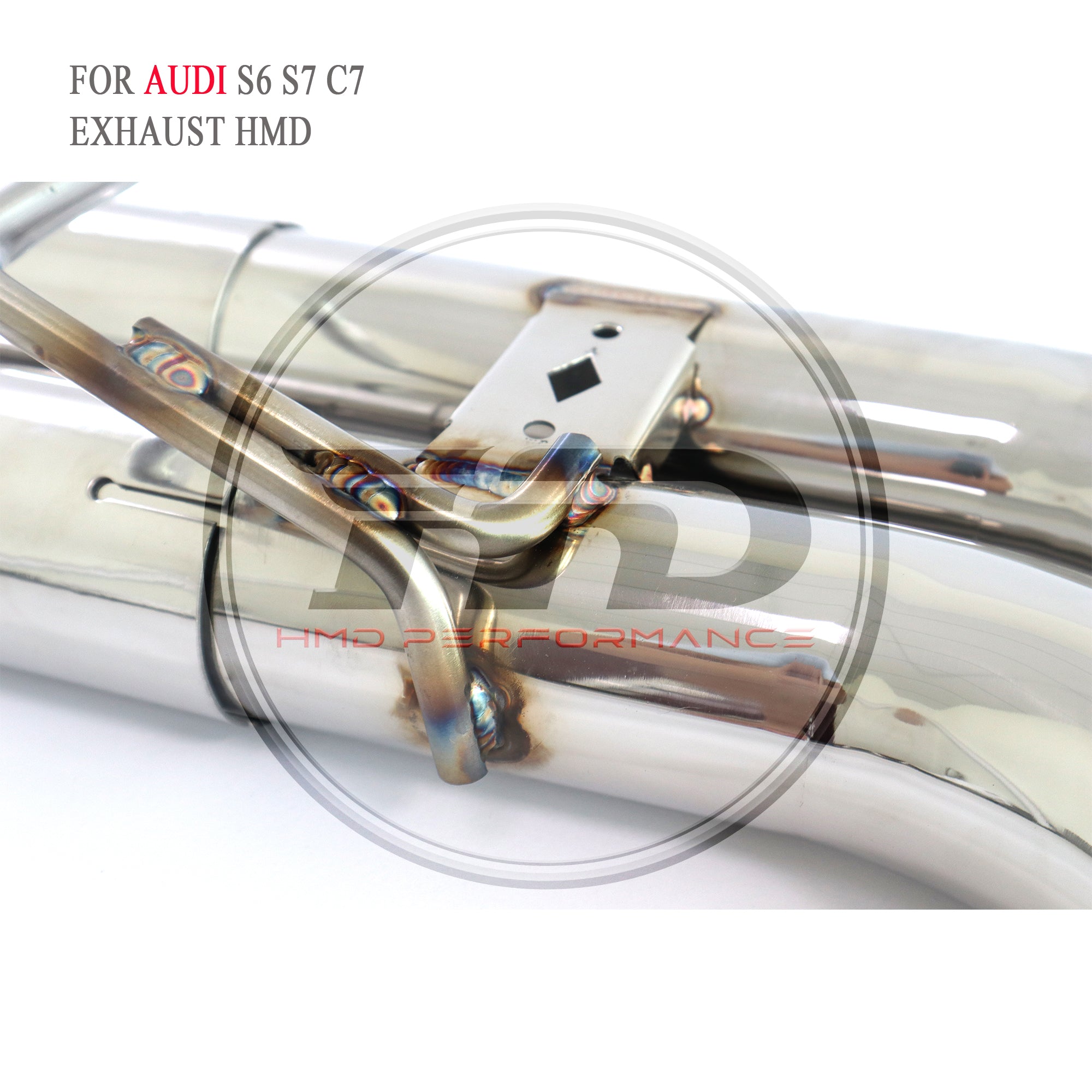Audi S6 S7 C7 catback add Resonator Tube sus304 Valved Sport Exhaust System