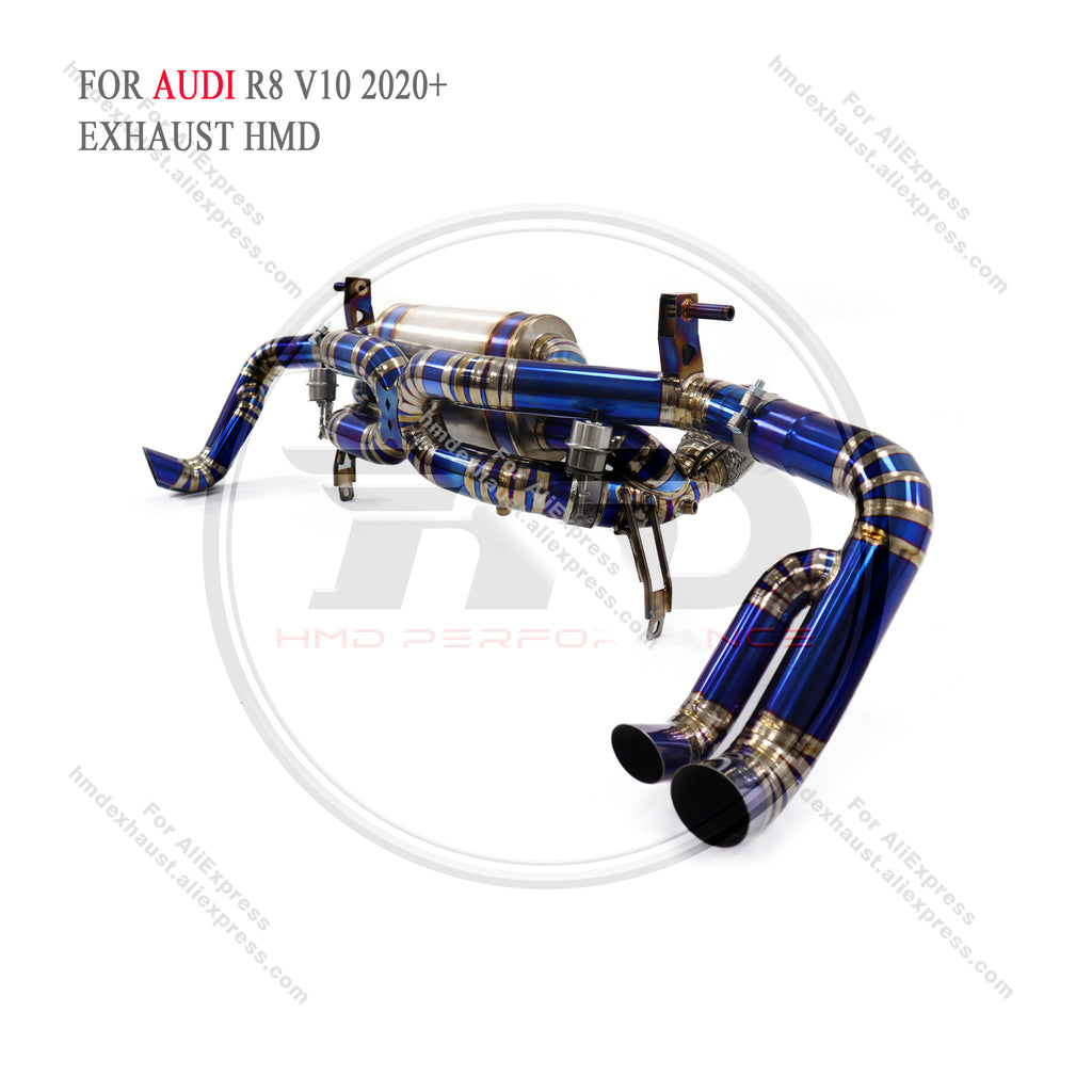 Audi R8 V10 2020+ Catback For OPF‑Equipped models Titanium Valved Sport Exhaust System