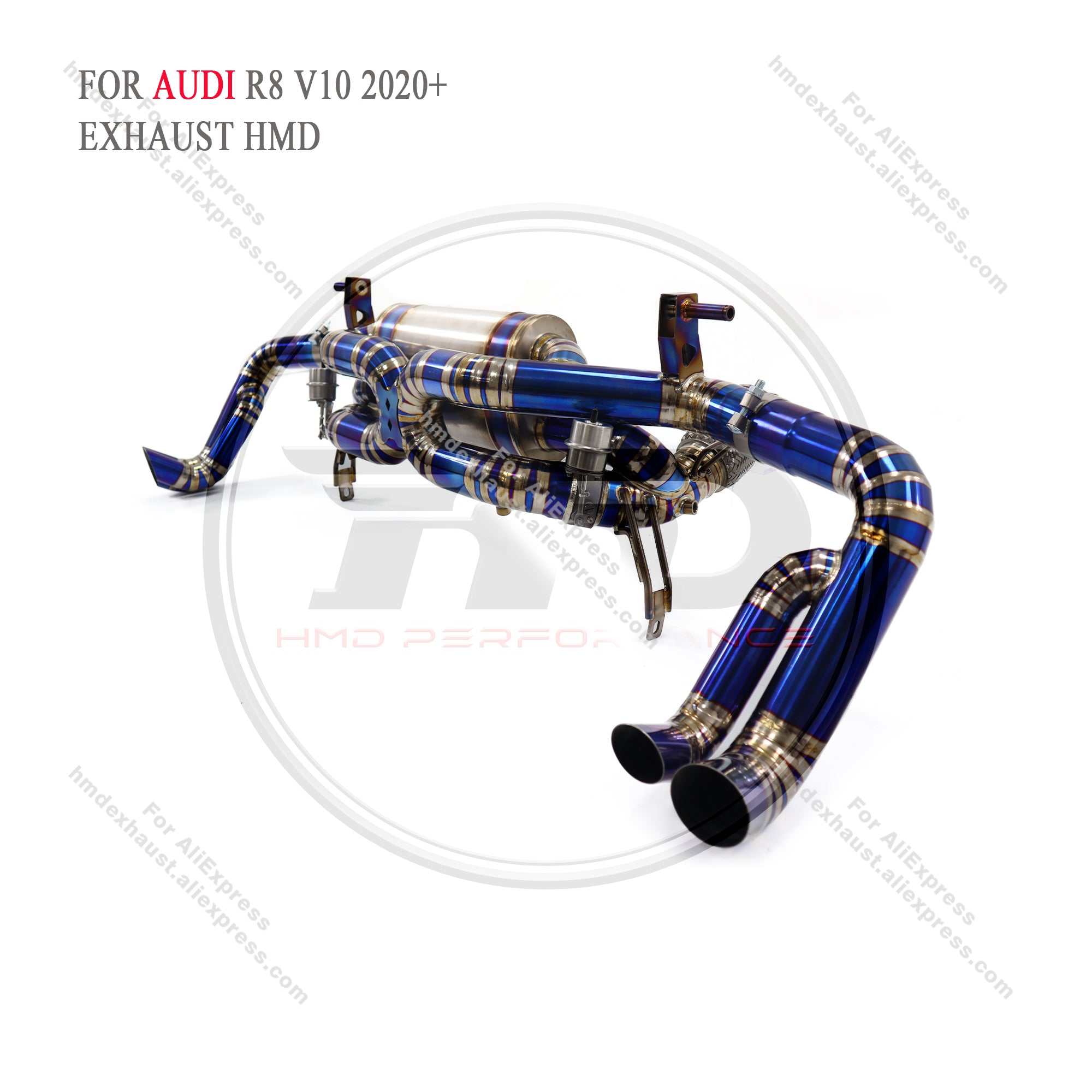 Audi R8 V10 2020+ Catback For OPF‑Equipped models Titanium Valved Sport Exhaust System