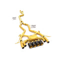 Gold Ceramic Coated Titanium Valved Catback Exhaust With Single Mid Pipe For BMW M3 M4 G8X