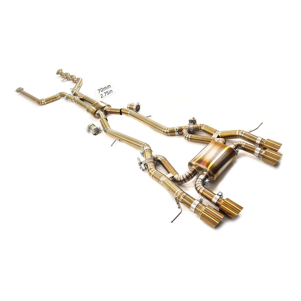 Titanium Valved Catback Exhaust With Equal‑Length Mid‑Pipe For BMW M3 M4 G8X 3.0‑L Turbo