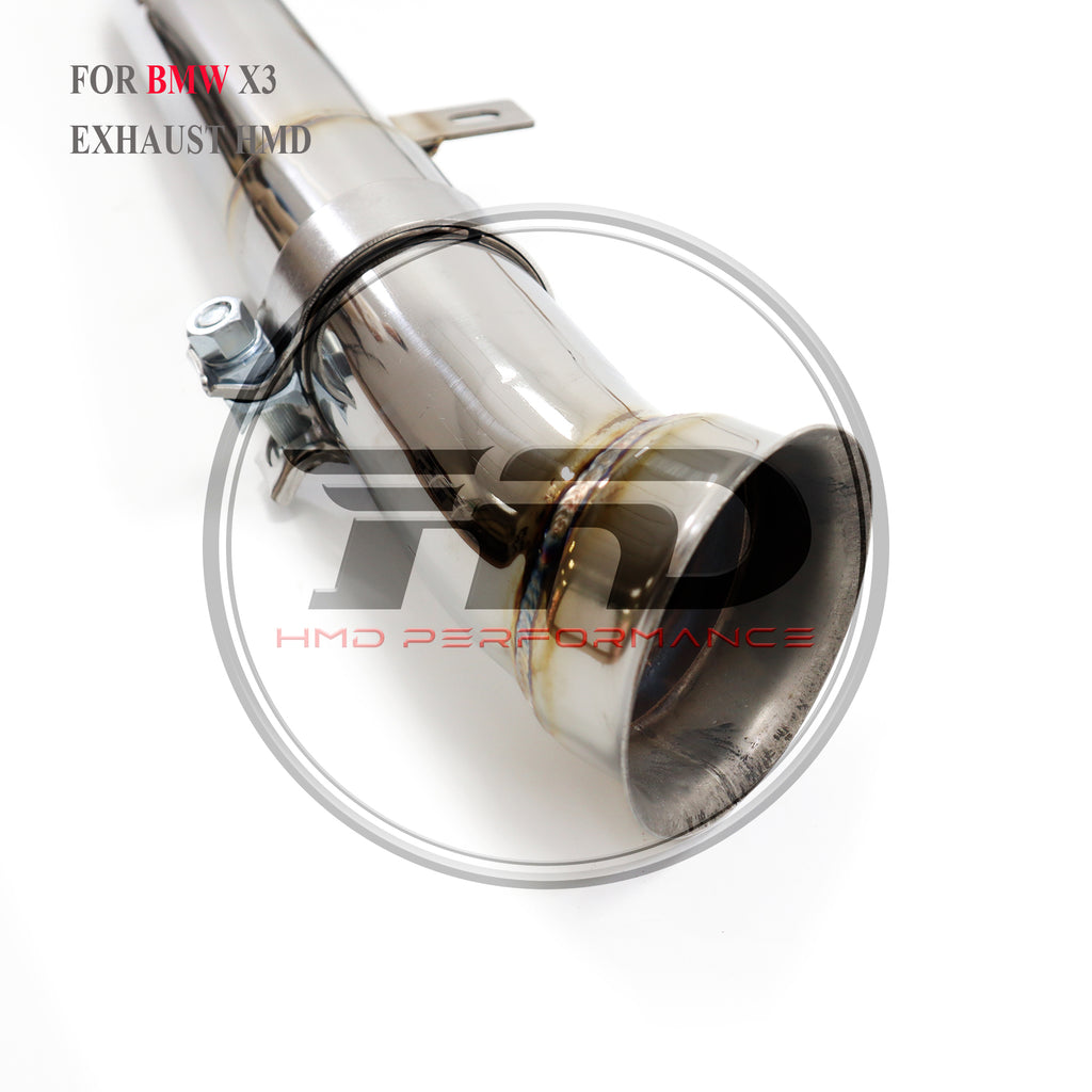 For BMW X3 G01 G08 X3‑M Style Quad Tips Catback Exhaust System 304 Stainless Steel Valved Muffler