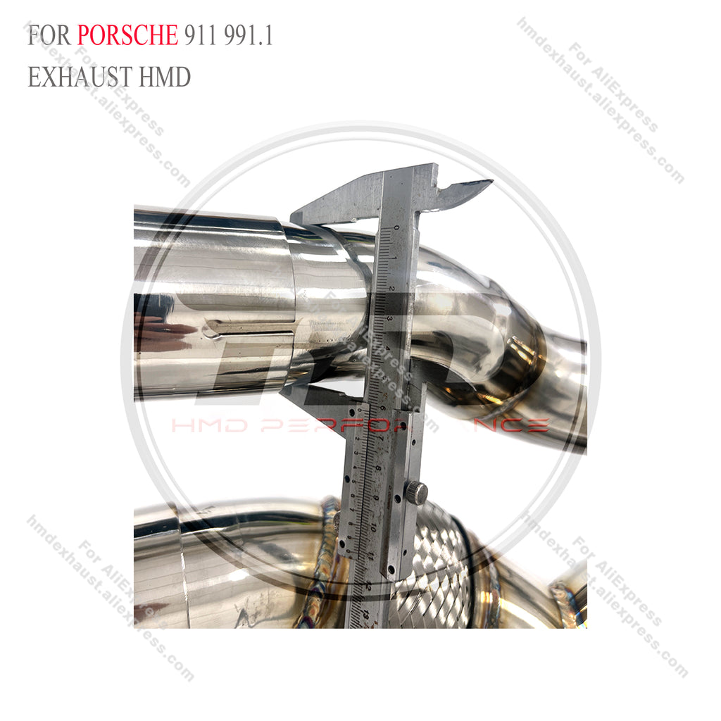 Stainless Steel catback for Porsche 911 991.1 with GT3 Rear Diffuser Conversion