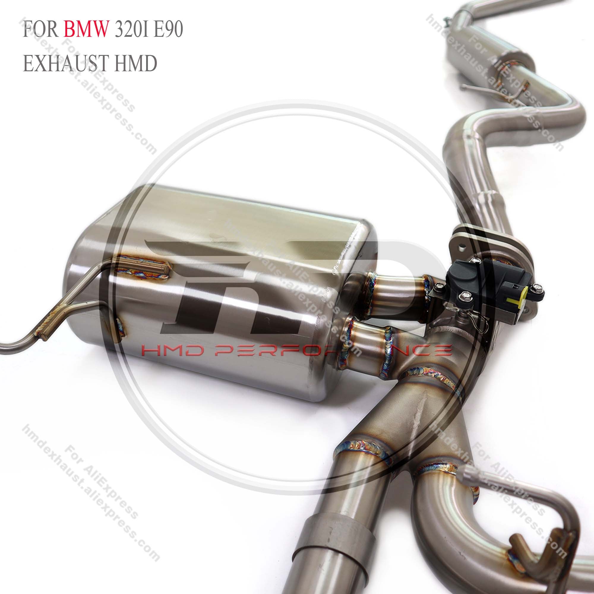 SUS304 Valved Catback Exhaust System M3 Style Body Kit Conversion For BMW 320i E90